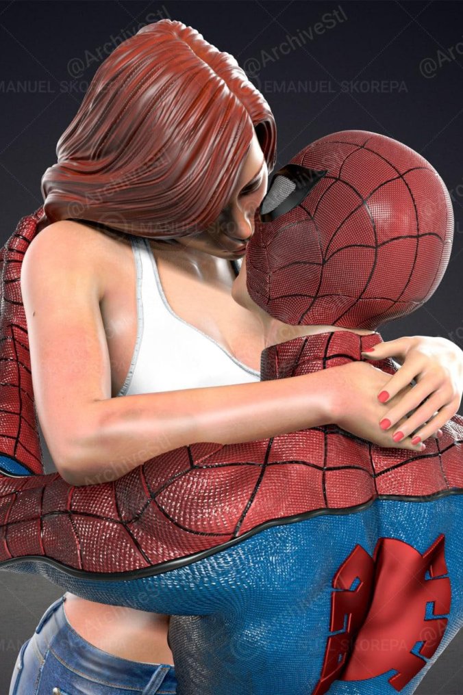 蜘蛛侠(Spiderman) 与玛丽·简(Mary Jane) 3D打印图纸